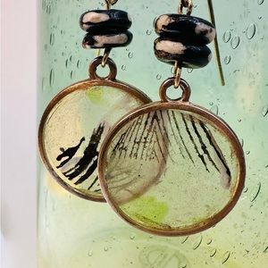 JUNGLE THEME HAND-PAINTED RESIN EARRINGS